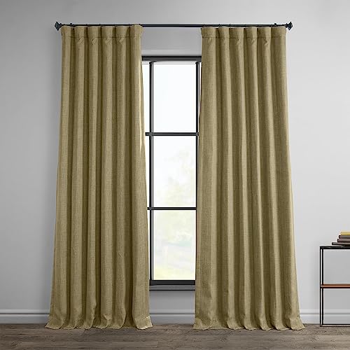 HPD Half Price Drapes BOCH-LN18538-108 Verdunkelungsvorhänge aus Kunstleinen für Schlafzimmer, 50 x 108 (1 Panel), Nomad Tan von HPD Half Price Drapes