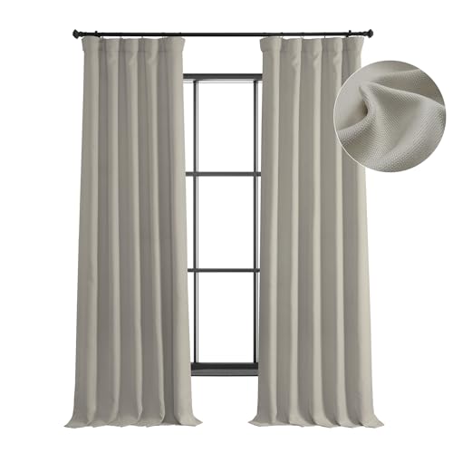 HPD Half Price Drapes BOCH-LN185-P Verdunkelungsvorhänge aus Leinenimitat für Schlafzimmer (1 Paneel), 127 x 274 cm, Birke von HPD Half Price Drapes