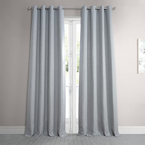 HPD Half Price Drapes BOCH-LN185-GR Ösen-Verdunkelungsvorhänge für Wohnzimmer & Schlafzimmer (1 Bahn), 50 B x 108 L, Heather Grey von HPD Half Price Drapes