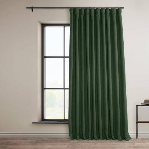 HPD Half Price Drapes Boch-LN21327-96-DW Verdunkelungsvorhang extra breit (1 Paneel) 100 x 96, Schlüsselgrün von HPD Half Price Drapes