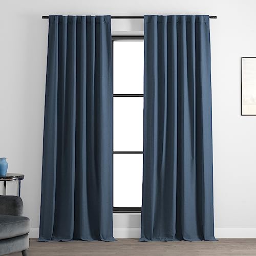 HPD Half Price Drapes BOCH-PL1704-120 Bellino Raumverdunklungsvorhang, Polyester-Mischung, Wild Blue, 50W x 120L von HPD Half Price Drapes