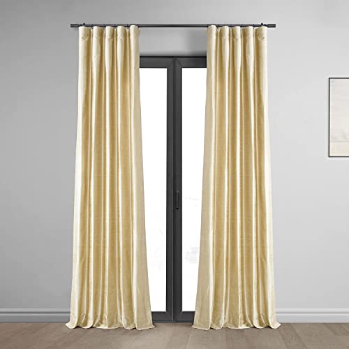 HPD Half Price Drapes DIS-ID15-108 Strukturierter Dupioni-Seidenvorhang (1 Panel), 50 x 108 cm, Biscotti von HPD Half Price Drapes