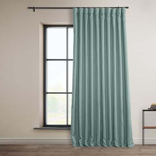 HPD Half Price Drapes Extra breite Raumverdunkelungsvorhänge für Wohnzimmer, 100 x 84 cm, Leinenimitat, BOCH-LN18537-84-DW (1 Panel) Seedistel von HPD Half Price Drapes