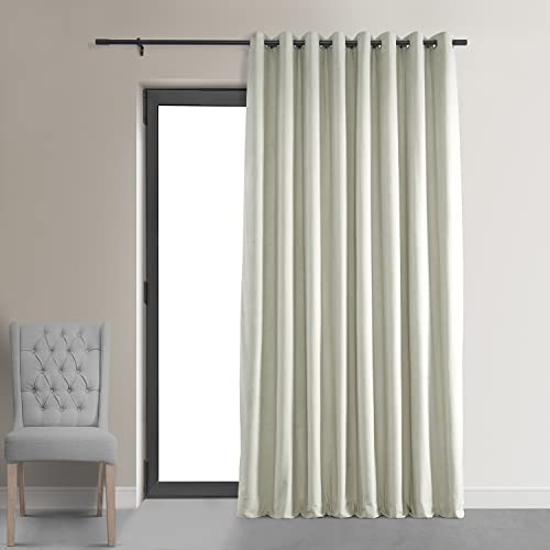 HPD Half Price Drapes HPD VPCH-VET1219-120-GR, Samtvorhang, extra breit, 100 x 120 cm (1 Stoffbahn), gebrochenes Weiß, Polyester, 100 X 120 von HPD Half Price Drapes