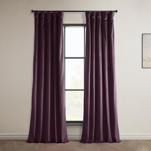 HPD Half Price Drapes Heritage Plüsch-Vorhänge aus Samt, für Schlafzimmer und Wohnzimmer, 50 x 108, VPYC-190162-108 (1 Panel) Winter Plum von HPD Half Price Drapes