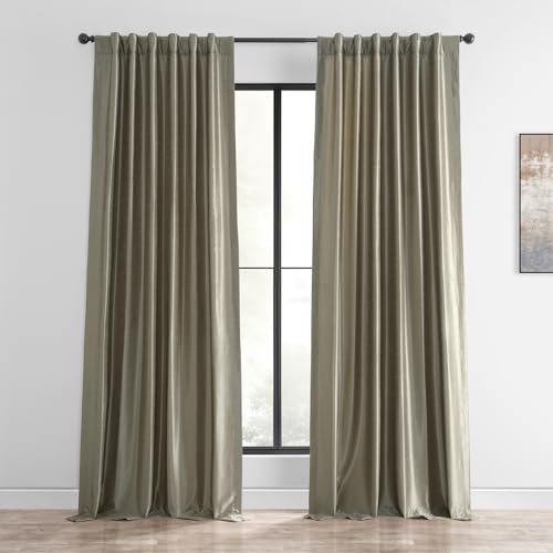 HPD Half Price Drapes PDCH-KBS19-84 HPD Vorhang aus Kunstseide, strukturiert, Vintage-Stil, 127 x 213 cm (1 Panel), PDCH-KBS19–84, Stein, Polyester-Mischung, Warm Stone, 50 in x von HPD Half Price Drapes