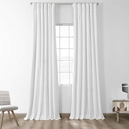 HPD Half Price Drapes Cotton True Verdunkelungsvorhänge, 274,3 cm lang, solide, wärmeisoliert, Fensterbehandlungsvorhang, 50 x 108 (1 Panel), PRCT-BO01B-108, Fresh Popcorn von HPD Half Price Drapes