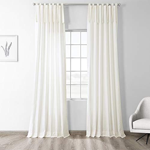 HPD Half Price Drapes PRCT-S01B-84-TT Raffgardine aus Solider Baumwolle, 1 Panel, 127 x 213 cm, frisches Popcorn von HPD Half Price Drapes