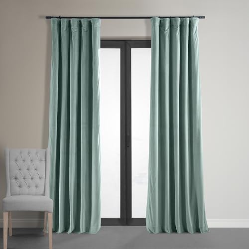 HPD Half Price Drapes Signature Thermo-Verdunkelungsvorhänge aus Samt, für Wohnzimmer, 213 cm lang, 1 Panel, Stangentasche, isolierte Verdunkelungsvorhänge für Schlafzimmer, Fenstervorhänge, 127 x 213 von HPD Half Price Drapes