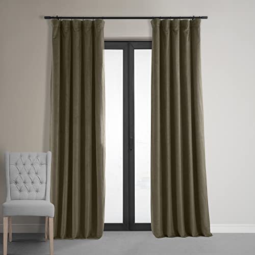 HPD Half Price Drapes Signature VPCH-181200-120 Verdunkelungsvorhänge aus Samt für Schlafzimmer, 50 x 120 (1 Panel), Denver Taupe von HPD Half Price Drapes