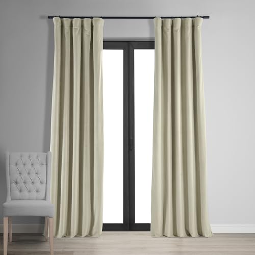 HPD Half Price Drapes Signature Thermo-Verdunkelungsvorhänge aus Samt, für Wohnzimmer, 244 cm lang, 1 Panel, Stangentasche, isolierte Verdunkelungsvorhänge für Schlafzimmer, Fenstervorhänge, 127 x 244 von HPD Half Price Drapes