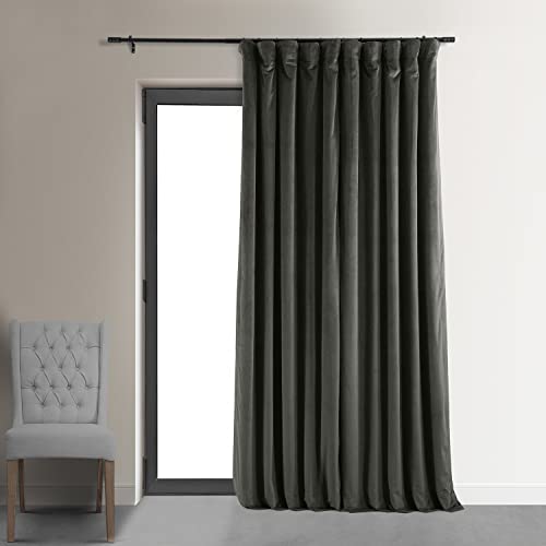 HPD Half Price Drapes VPCH-Vet-P HPD VPCH-VET1220-120 Verdunkelungsvorhang, Samt, extrabreit, 100 x 120, Gunmetal Grey, 100W x 120L von HPD Half Price Drapes