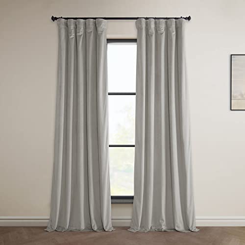 HPD Half Price Drapes Heritage VPYC-179916-108 Plüschsamt-Vorhänge für Schlafzimmer und Wohnzimmer, 127 x 274 cm, Stadtgrau von HPD Half Price Drapes