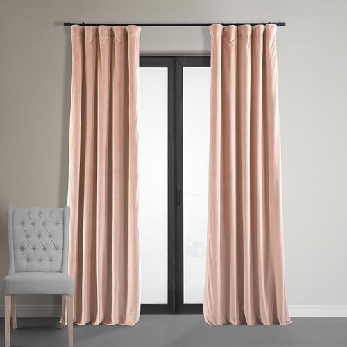 HPD Half Price Drapes VPCH-P HPD VPCH-180409-108 Vorhänge für Schlafzimmer, 127 x 274 cm (1 Stoffbahn), Rosey Dawn, Samt, 50W x 108L von HPD Half Price Drapes