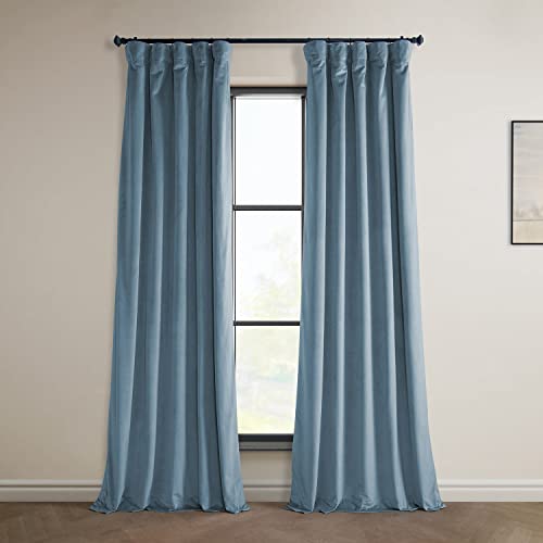 HPD Half Price Drapes Heritage VPYC-179920-84 Plüschsamt-Vorhänge für Schlafzimmer und Wohnzimmer, 127 x 213 cm, Dänemark-Blau von HPD Half Price Drapes