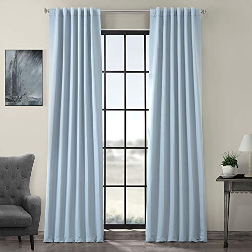 HPD Half Price Drapes BOCH-134308-84 Raumverdunkelungsvorhang 50 x 84 (1 Fläche), gefrostet, Polyester-Mischgewebe, Blaues Satin-Finish, 50 in x 84 in von HPD Half Price Drapes