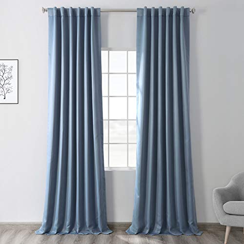 HPD Half Price Drapes HPD Vorhang für Raumverdunkelung, 127 x 228 cm (1 Panel), Boch-184220-96, Poseidon Blue, Polyester-Mischung, 50 in x 96 in von HPD Half Price Drapes