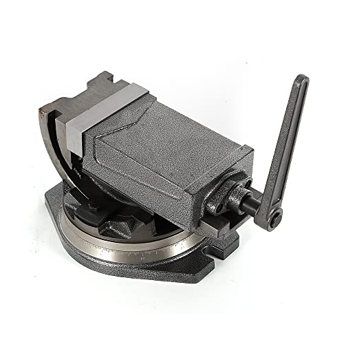 HPDTZ 5 Zoll Schraubstock CNC Spannvorrichtung 360 Grad drehbar 90 Grad neigbar Fräsvorrichtung für Präzisionsarbeiten 125 mm Backenbreite 95 mm Backenöffnung von HPDTZ