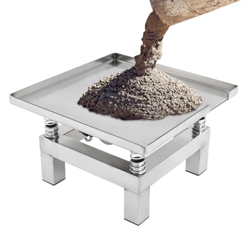 Betonrütteltisch für BAU und Labor 35x35cm Vibrationsplatte mit Vollkupfer Motor 50W Rütteltisch für Betonprüfung und Formfüllung mit hoher Vibrationseffizienz von HPDTZ