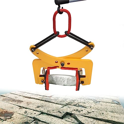 Bordsteinzange Steinträger Hebezange Steinzange Heber Palettenabzieher Gelb (6-24cm 325kg) von HPDTZ