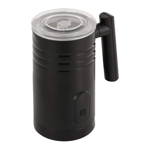 Elektrischer Milchaufschäumer für Kalte und Heiße Milch 350ml Kapazität Leiser Milchschäumer Automatischer Milchbereiter für Latte Cappuccino Schokolade und Kaffee (Schwarz) von HPDTZ