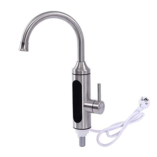 Elektrischer Wasserhahn Durchlauferhitzer Küchenarmatur Edelstahlhahn mit LED Temperaturanzeige Flexibler Schlauch Warmwasserbereiter 220V 3300W für Küche Badezimmer 360 Grad Drehbar Elektrischer Wasserhahn Durchlauferhitzer Küchenarmatur Edelstahlhahn mit LED Temperaturanzeige Flexibler Schlauch Warmwasserbereiter 220V 3300W für Küche Badezimmer 360 Grad Drehbar von HPDTZ