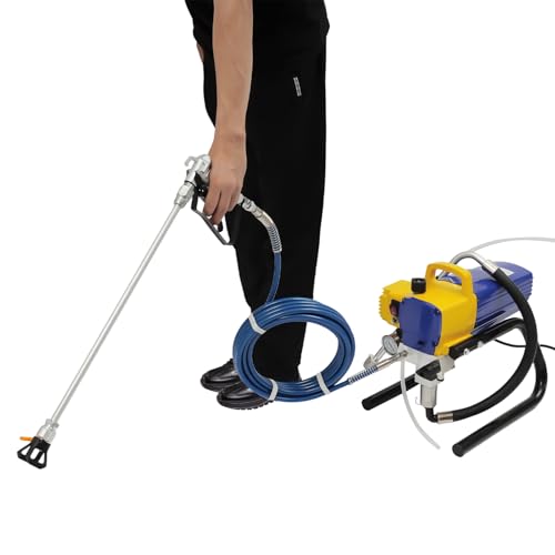 Farbspritzgerät 1800W Airless mit Spritzpistole und Farbzerstäuber, 1.8 L pro min, Elektrisches Spritzgerät, Professionelles Malerwerkzeug für Wandfarbe Lacke und Zäune von HPDTZ