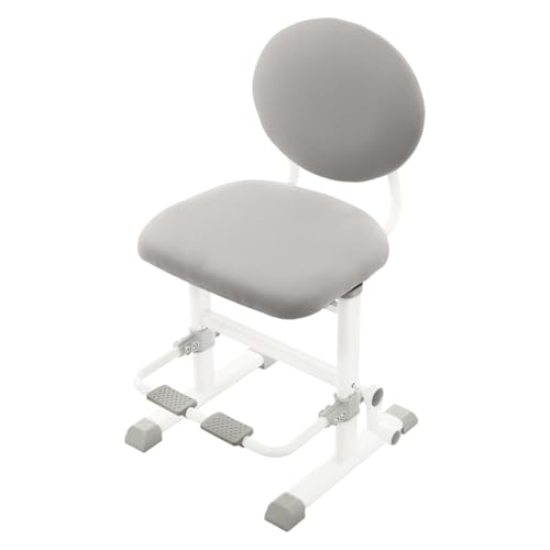 HPDTZ Kinderschreibtischstuhl Höhenverstellbar Drehstuhl Kinderstuhl Bürostuhl mit Ergonomischem Design Bequemer Schaumstoff Rückenlehne für Kinderzimmer Schreibtisch Schule (Grau) von HPDTZ