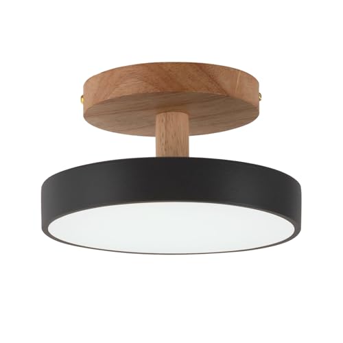 HPDTZ LED Deckenleuchte Wohnzimmerlampe für Esszimmer Schlafzimmer Flur Dreifarbige Lichtfarbe Dimmbar für Innenräume Vielseitig Einsetzbar (Grau, 18 * 9cm) von HPDTZ