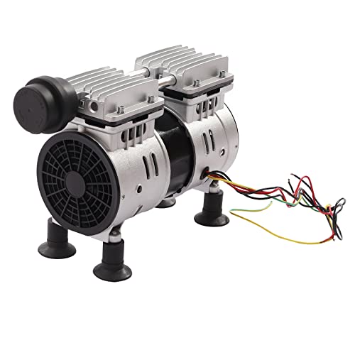 Ölfreie Industrielle Labor Vakuumpumpe 550W 1440 U/min -900mBar Saugnapf-Fußpads Geräuscharmer Betrieb Silberfarben 220V/50Hz (550W) von HPDTZ