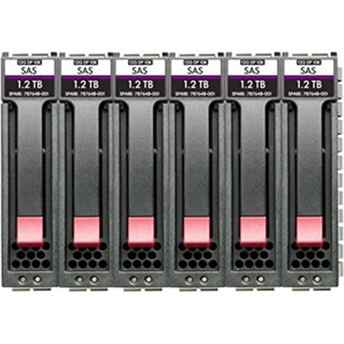 HPE Enterprise – Festplatte – 2,4 TB – 2,5 Zoll SFF – SAS 12 Gb/s – 10.000 U/min (6 Stück) – für Modular Smart Array 2050, 2052 von HEWLETT PACKARD