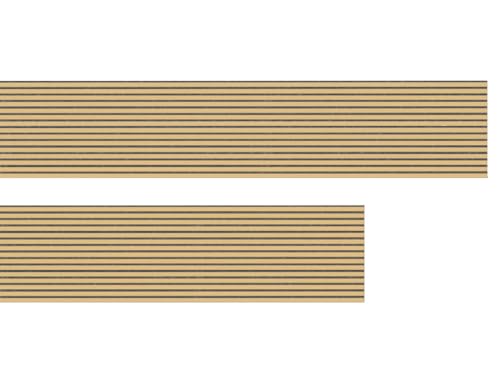 HPFloor Akustik Wandpaneele | MDF Lamellen mit Eichenfurnier | Wandverkleidung zur Schalldämmung & Schallschutz | 120 x 60 cm | 21 mm stark | Filz schwarz | Oiled Oak von HPFloor