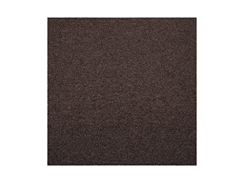 Madison Dunkelbraun Design teppichfliesen 50x50 selbstliegend- 0,25 m² Set - strapazierfähiger Teppich Bodenbelag mit hochwertigem Schlingenflor - antistatisch mit Bitumen Rücken von HPFloor