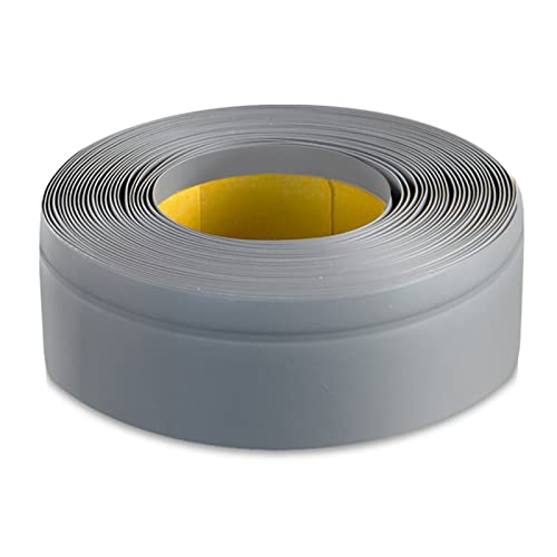 HPFloor Weichsockelleiste Sepang | Grau | Aus W-PVC | 15 x 50 mm | 25 m lang | Selbstklebend von HPFloor