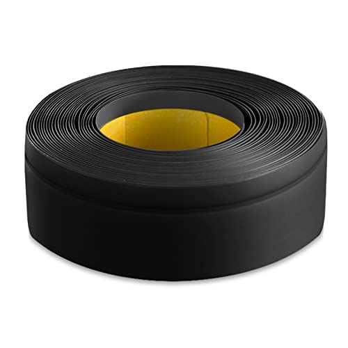 HPFloor Weichsockelleiste Sepang | Schwarz | Aus W-PVC | 15 x 50 mm | 25 m lang | Selbstklebend von HPFloor