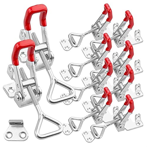 HPGHZNYNMK 10pcs einstellbare Kippklemme, Haltbarkeitskapazitätsknopfverriegelung Haspelklemme GH-4002. Abschließbare Schnellspanner-Pull-Riegel Verriegelungshaspe von HPGHZNYNMK