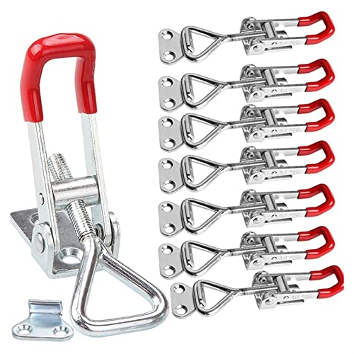 HPGHZNYNMK 8 Pack-Reißverschluss-Clips 360 lb Kapazität Einstellbarer Schnellspanner-Reißverschluss for den Verriegelungshaken-Kippclip Verriegelungshaspe von HPGHZNYNMK