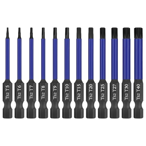 HPHOPE Professionelles Torx Bit Set 12tlg, Schraubendreher Bit Set T5 – T40, Länge 65mm, 1/4-Zoll Sechskantschaft mit Aufbewahrungsbox HPHOPE Professionelles Torx Bit Set 12tlg, Schraubendreher Bit Set T5 – T40, Länge 65mm, 1/4-Zoll Sechskantschaft mit Aufbewahrungsbox von HPHOPE