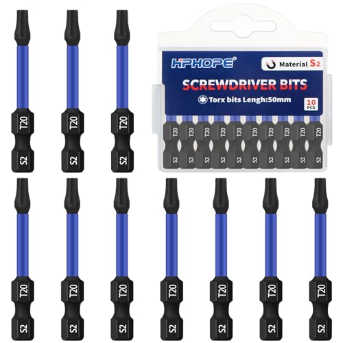 HPHOPE T20 Bit, Torx Bits T20, Bit-Sortiment, Länge: 50 mm, 10 Stück HPHOPE T20 Bit, Torx Bits T20, Bit-Sortiment, Länge: 50 mm, 10 Stück von HPHOPE