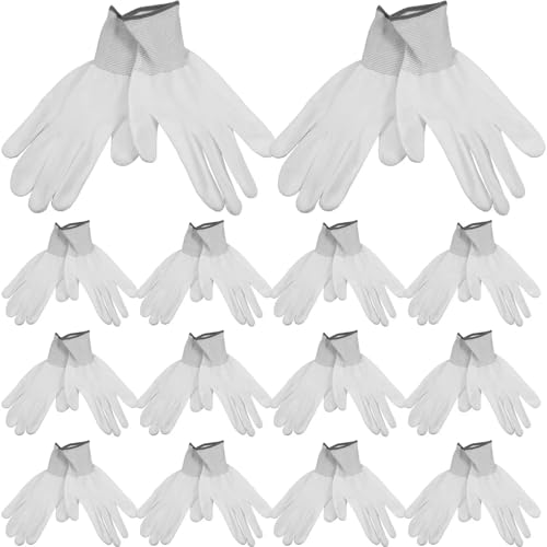 12 Stück antibeschichtete Polyester-Arbeitshandschuhe aus Nylon mit antistatischem Schutz for Mechaniker und Elektriker, dünne Handschuhe von HPHPH