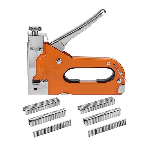 3 In 1 Hefter Nagelpistole Tacker Nagler Polster Fix Möbel Werkzeug Holzrahmen Hefter Edelstahl Handwerkzeug 600 Stücke Nagel(3 in 1 600PCS) von HPHPH