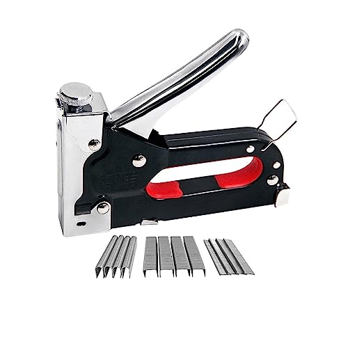 3-in-1-Nagelgerät, DIY-Möbelbau-Hefter, Polsterklammer mit 600 Heftklammern, 3000 Heftklammern, Heimdekoration, Tischlerwerkzeug(3 IN 1 600 Nails) von HPHPH