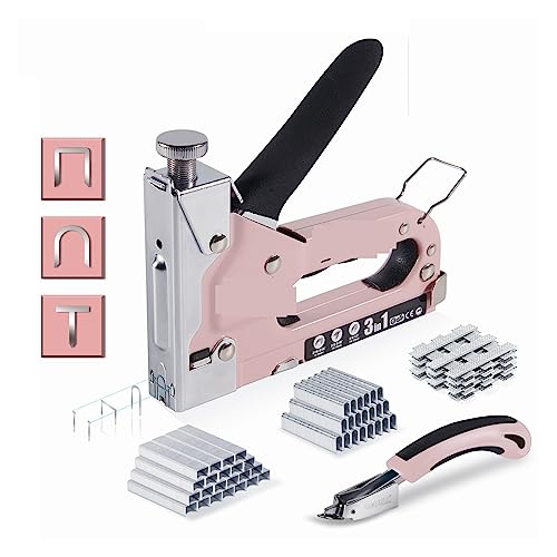 3-in-1-Nagelpistole, DIY-Möbelbau, Hefter, Polstertacker mit 3000 Heftklammern, Heimdekoration, Tischlerwerkzeuge(With 3000 Staples-01) von HPHPH