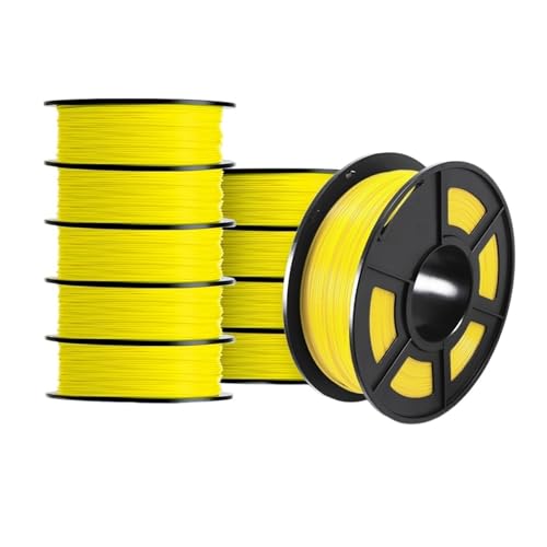 3D Drucker Filament, 10 kg 3D-Filament PETG-Filament, 10 kg 22 Pfund 1,75 mm 3D-Druckerfilament, gute Säure- und Alkalibeständigkeit, hohe Transparenz(PETG-YELLOW-10kg) von HPHPH