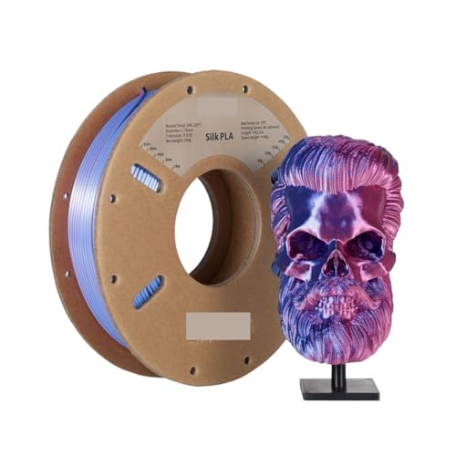 3D Drucker Filament, 250G zweifarbi matte Seide/dreifarbi Seide/PLA-Filament, 1,75 mm ± 0,03 for 3D-Druck(Silk Dual Red Blue) von HPHPH