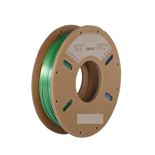 3D Drucker Filament, 250G zweifarbi matte Seide/dreifarbi Seide/PLA-Filament, 1,75 mm ± 0,03 for 3D-Druck(Silk Dual Red Green) von HPHPH