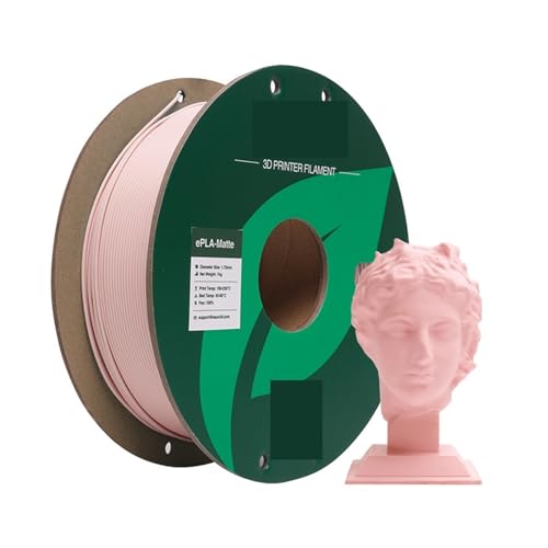 3D Drucker Filament, 3D-Drucker-Filament, mattes PLA, 1,75 mm, Abmessung +/- 0,03 mm, 1 kg (2,2 Pfund) Spule, 3D-Druckmaterial for 3D-Drucker(Peach Pink) von HPHPH