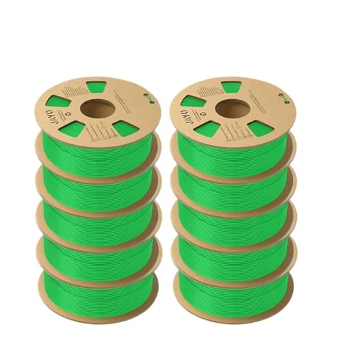 3D Drucker Filament, 3D-Drucker PLA Meta Filament 1,75 mm, 10 Rollen 3D-Druckmaterialien for 3D-Drucker und 3D-Stift(PLA matte 10GN) von HPHPH