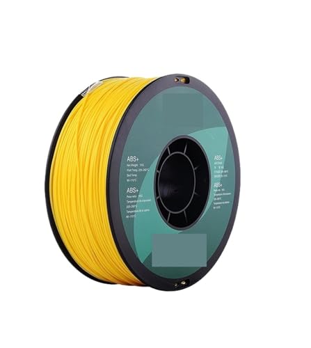 3D Drucker Filament, 3D-Druckerfilament 1,75 mm 1 kg ABS+ 3D-Kunststoff-Druckfilament, 2,2 Pfund Spule 3D-Druckmaterial for 3D-Drucker(Dark Yellow) von HPHPH