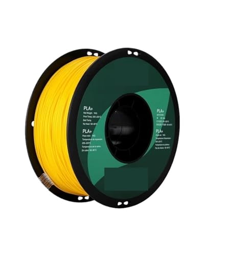 3D Drucker Filament, Maßgenauigkeit +/- 0,03 mm, 1 kg Spule, 3D-Drucker-Filament PLA+ 1,75 mm, 3D-Druckmaterial for 3D-Drucker(Yellow) von HPHPH